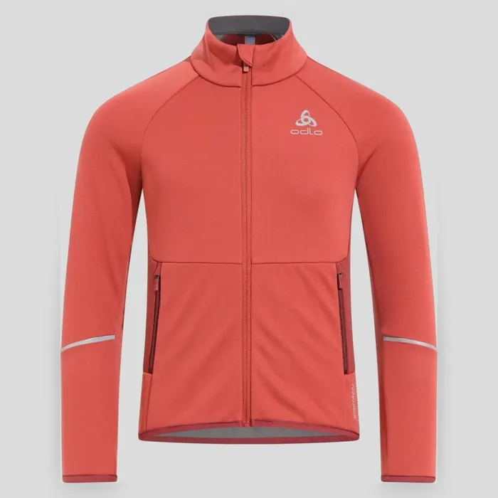 Odlo Ski and Snow The Brensholmen Junior CrossCountry Jacket Cinnabar 8211 Spiced Apple 8211 Kids