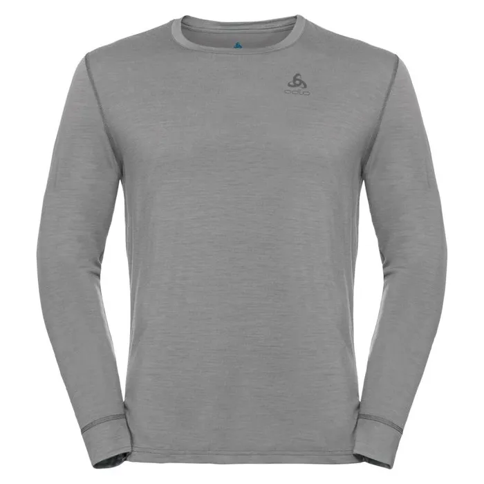 Odlo Ski and Snow The Natural Merino 200 Base Layer Top Grey Melange 8211 Grey Melange 8211 Men Odlo Ski and Snow The Natural Merino 200 Base Layer Top Grey Melange 8211 Grey Melange 8211 Men