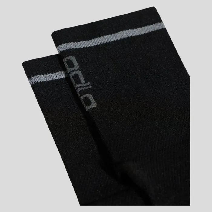 Odlo Socks The Ceramicool Reflective Micro Crew Cycling Socks Black 8211 WomenMen