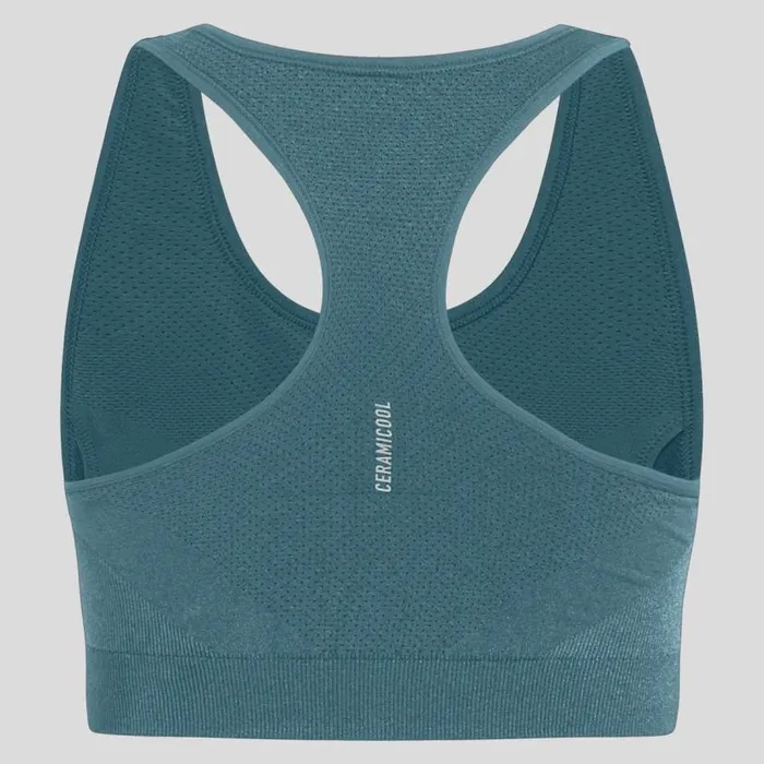 Odlo Sports Bras The Ceramicool Seamless Medium Sports Bra Provincial Blue Melange 8211 Women