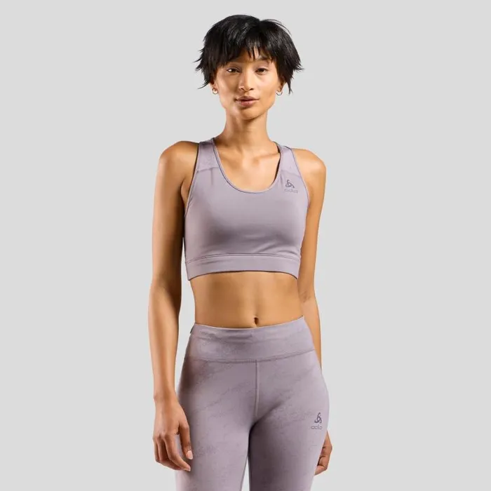 Odlo Sports Bras The Essentials Print Bralette Gray Ridge 8211 Women