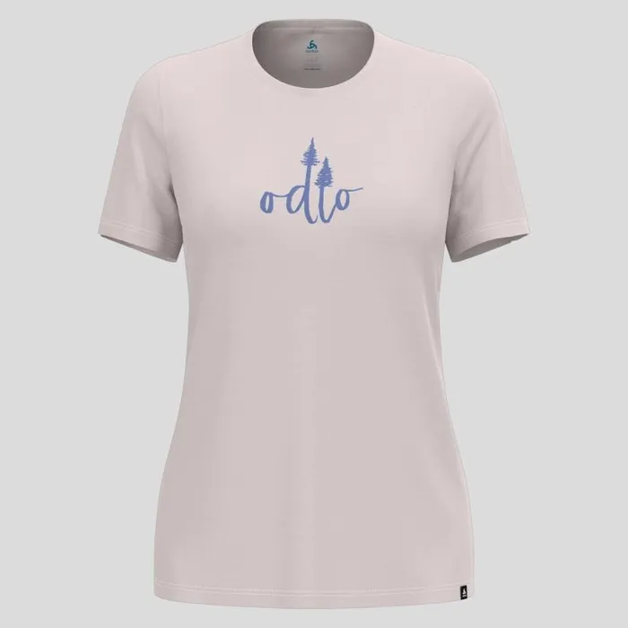 Odlo Tshirts and Polos Ascent Merino 160 Tree Logo TShirt Silver Cloud 8211 Women