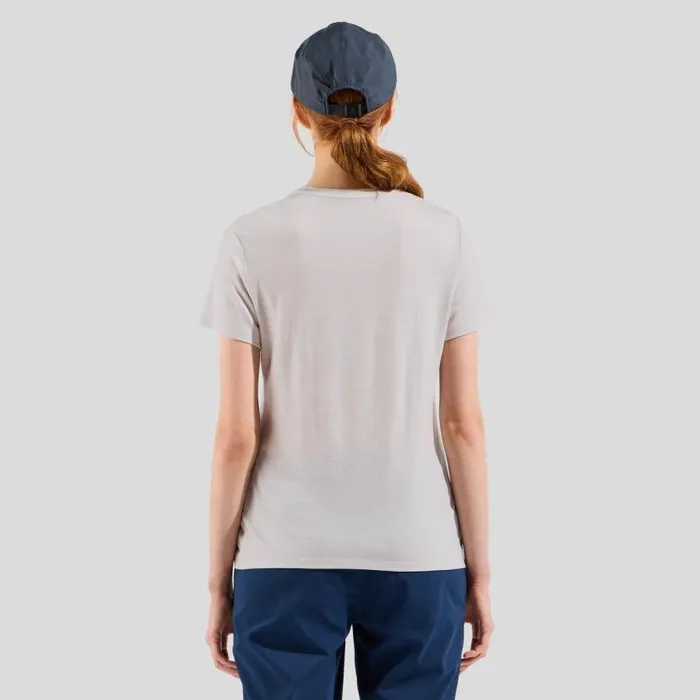 Odlo Tshirts and Polos Ascent Merino 160 Tree Logo TShirt Silver Cloud 8211 Women