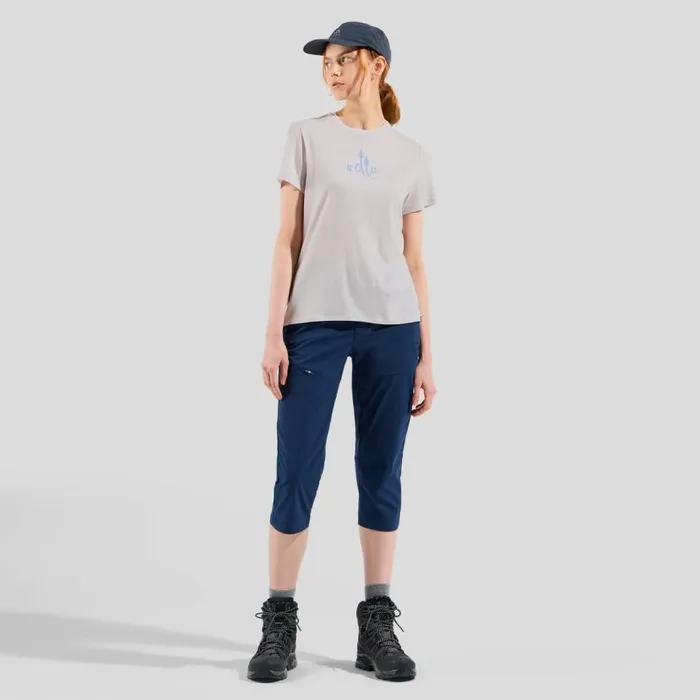 Odlo Tshirts and Polos Ascent Merino 160 Tree Logo TShirt Silver Cloud 8211 Women