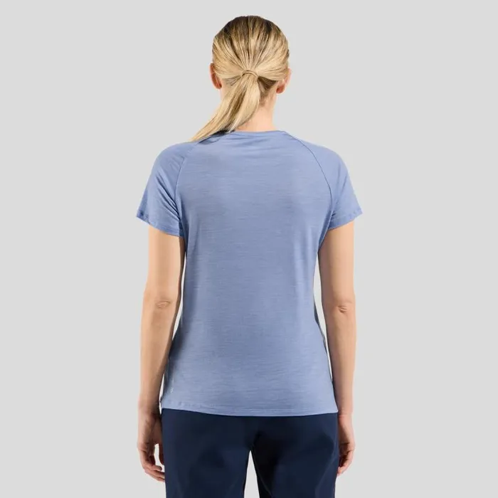 Odlo Tshirts and Polos Ascent Performance Wool 130 Sunset TShirt Blue Heron Melange 8211 Women
