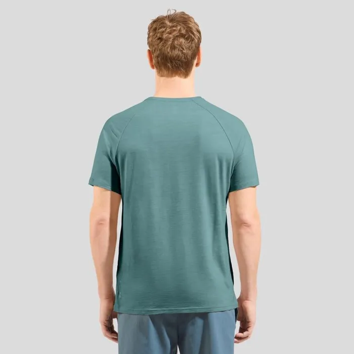 Odlo Tshirts and Polos Ascent Performance Wool 130 Topography TShirt Arctic Melange 8211 Men