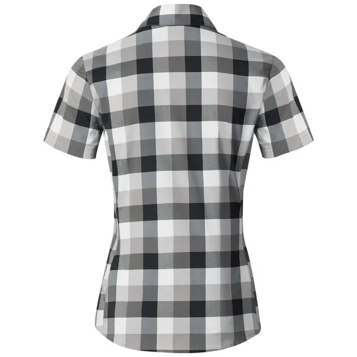 Odlo Tshirts and Polos Fairview Blouse Black 8211 Odlo Concrete Grey 8211 White 8211 Check 8211 Women