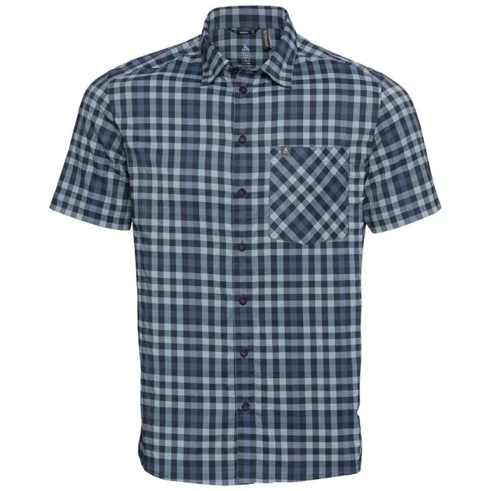Odlo Tshirts and Polos Nikko Check Shirt Faded Denim 8211 Blue Indigo 8211 Diving Navy 8211 Check 8211 Men Odlo Tshirts and Polos Nikko Check Shirt Faded Denim 8211 Blue Indigo 8211 Diving Navy 8211 Check 8211 Men