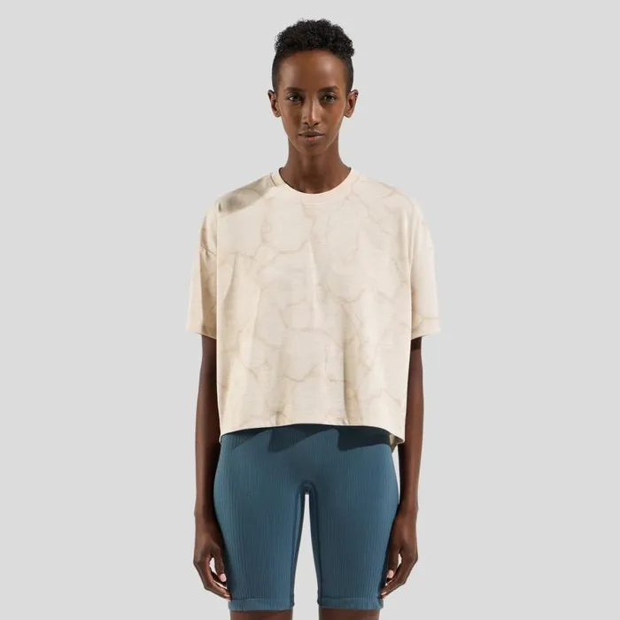 Odlo Tshirts and Polos The Active 365 Natural Blend Print TShirt Silver Cloud Melange 8211 Women Odlo Tshirts and Polos The Active 365 Natural Blend Print TShirt Silver Cloud Melange 8211 Women