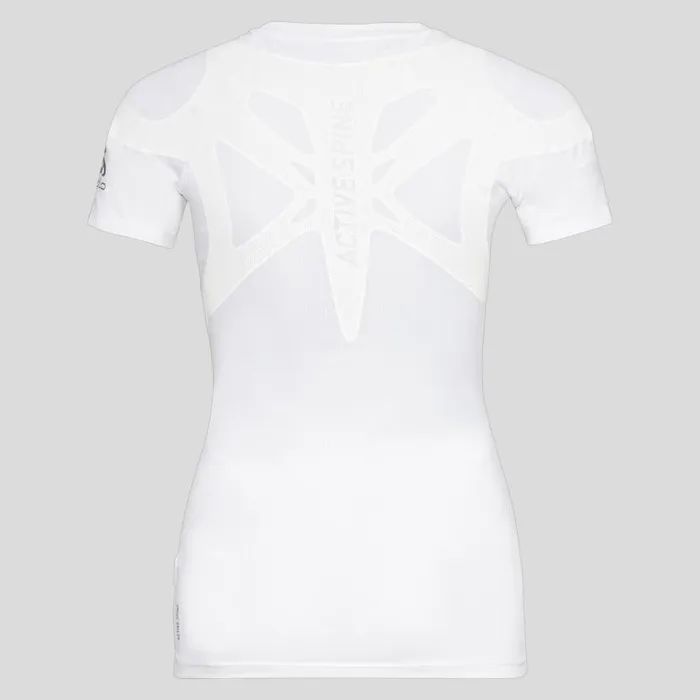 Odlo Tshirts and Polos The Active Spine 20 Running TShirt White 8211 Women