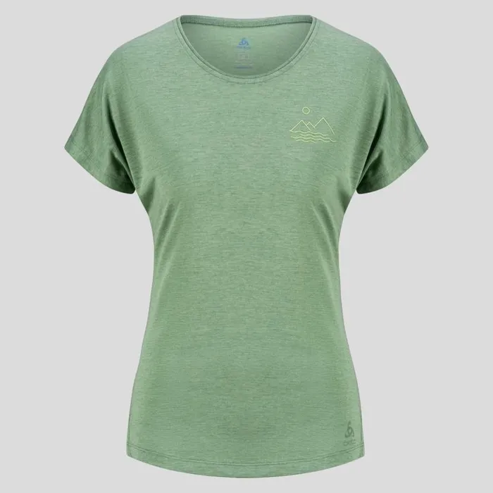 Odlo Tshirts and Polos The Ascent 365 Sharp TShirt Loden Frost Melange 8211 Women