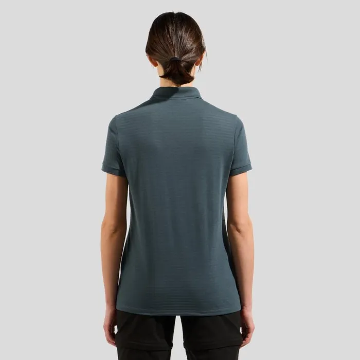 Odlo Tshirts and Polos The Ascent Natural Polo Shirt Dark Slate 8211 Women
