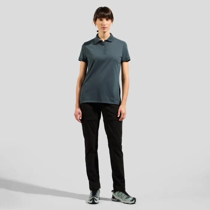 Odlo Tshirts and Polos The Ascent Natural Polo Shirt Dark Slate 8211 Women