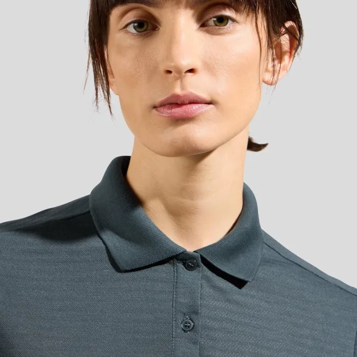 Odlo Tshirts and Polos The Ascent Natural Polo Shirt Dark Slate 8211 Women