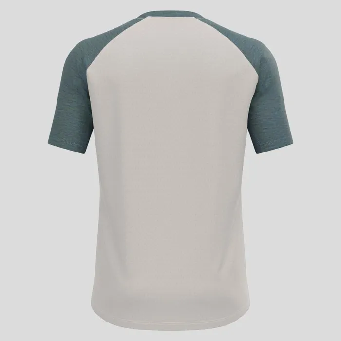 Odlo Tshirts and Polos The Ascent Performance Wool 125 TShirt Silver Cloud 8211 Dark Slate 8211 Men