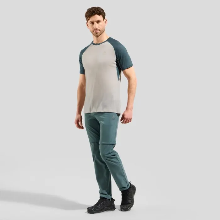 Odlo Tshirts and Polos The Ascent Performance Wool 125 TShirt Silver Cloud 8211 Dark Slate 8211 Men