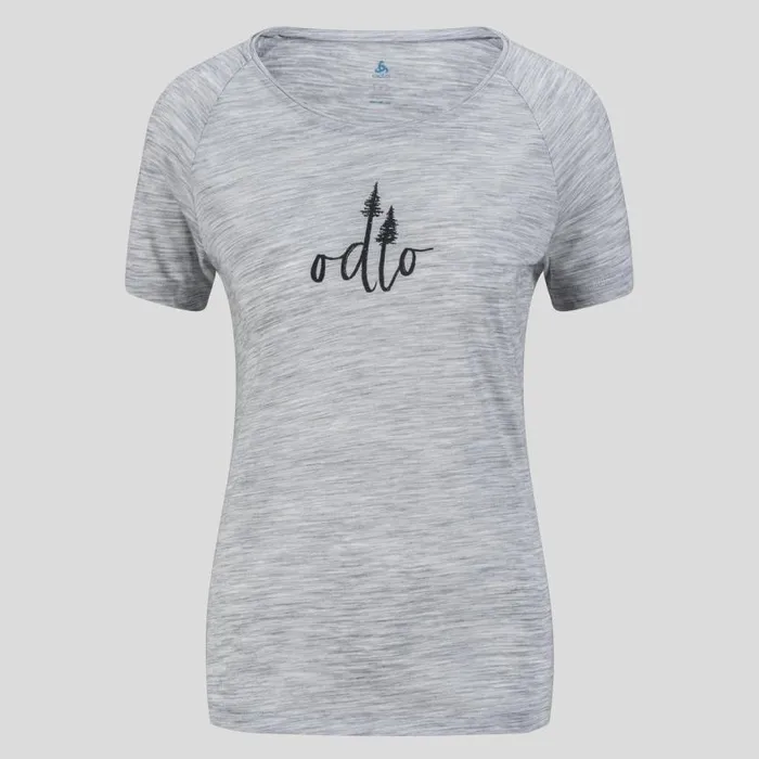 Odlo Tshirts and Polos The Ascent Performance Wool 130 Trees TShirt Grey Melange 8211 Women Odlo Tshirts and Polos The Ascent Performance Wool 130 Trees TShirt Grey Melange 8211 Women