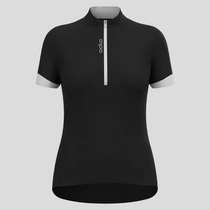Odlo Tshirts and Polos The Essentials HalfZip Jersey Black 8211 White 8211 Women