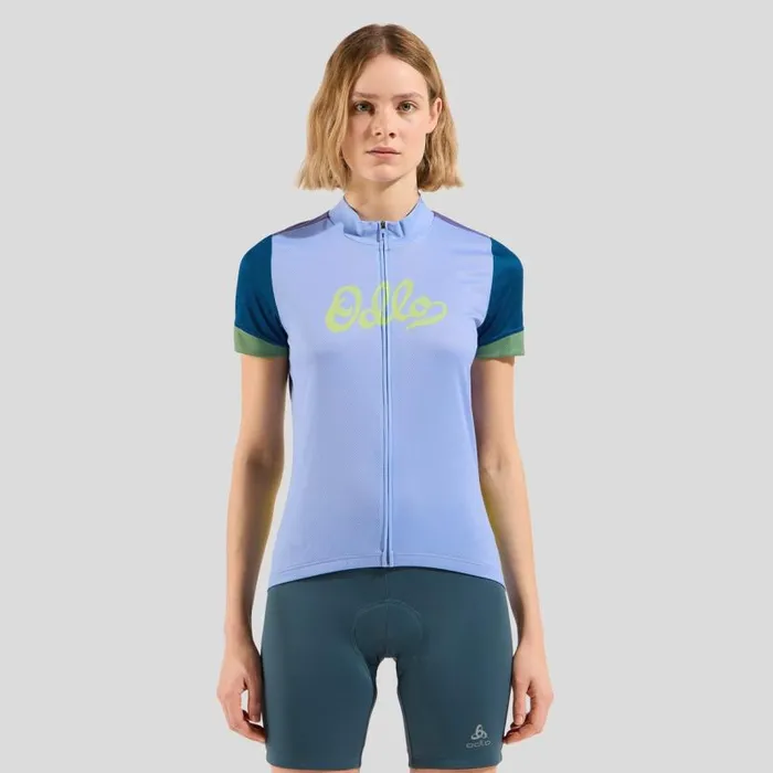 Odlo Tshirts and Polos The Essentials Heritage Cycling Jersey Blue Heron 8211 Women Odlo Tshirts and Polos The Essentials Heritage Cycling Jersey Blue Heron 8211 Women