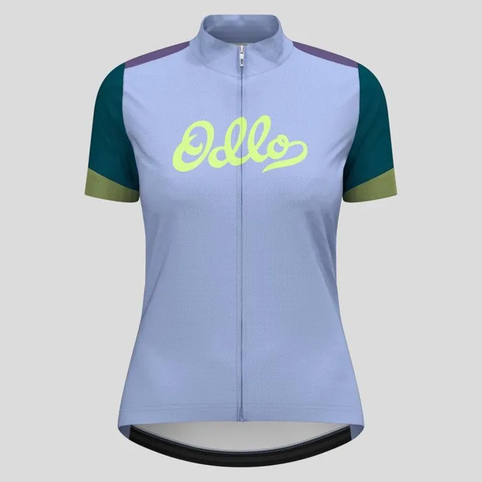 Odlo Tshirts and Polos The Essentials Heritage Cycling Jersey Blue Heron 8211 Women