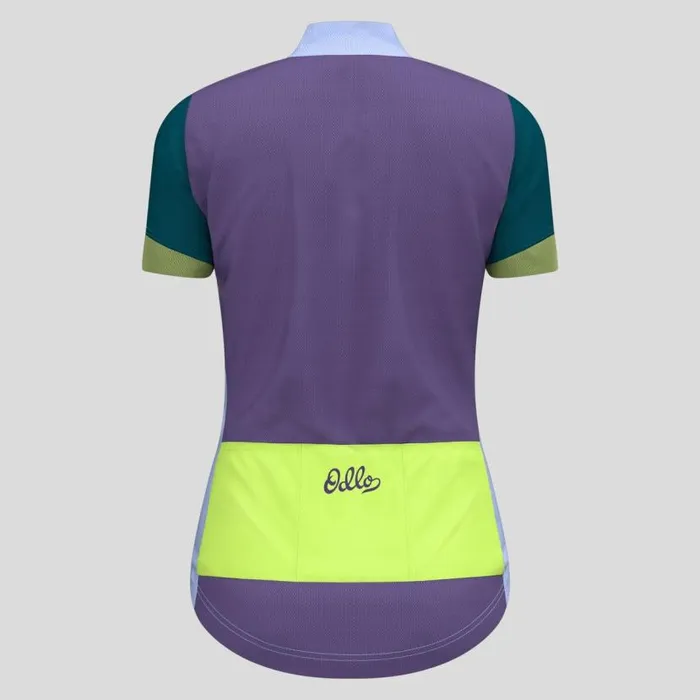 Odlo Tshirts and Polos The Essentials Heritage Cycling Jersey Blue Heron 8211 Women