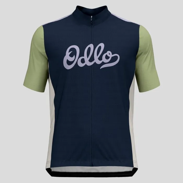 Odlo Tshirts and Polos The Essentials Heritage Cycling Jersey Dark Sapphire 8211 Men
