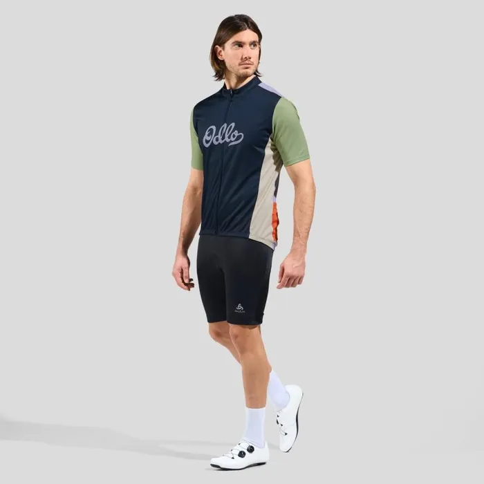 Odlo Tshirts and Polos The Essentials Heritage Cycling Jersey Dark Sapphire 8211 Men