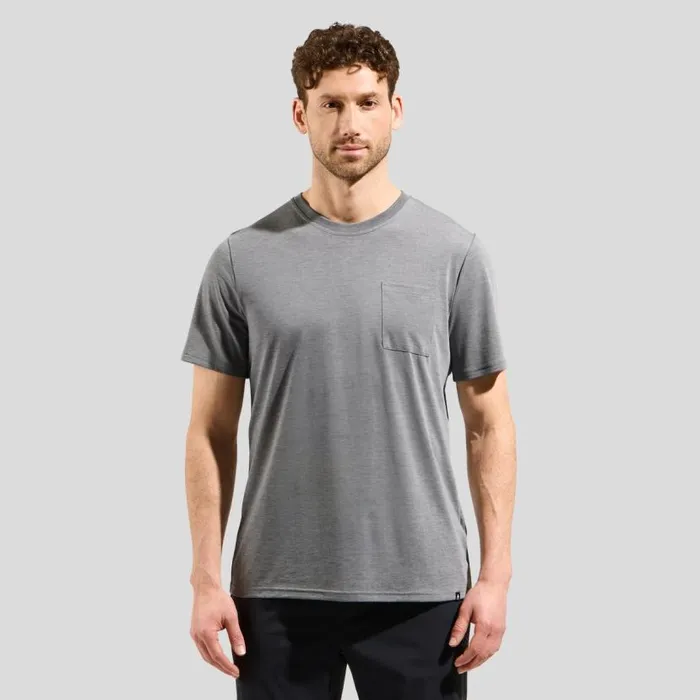 Odlo Tshirts and Polos The Essentials Natural TShirt Grey Melange 8211 Men