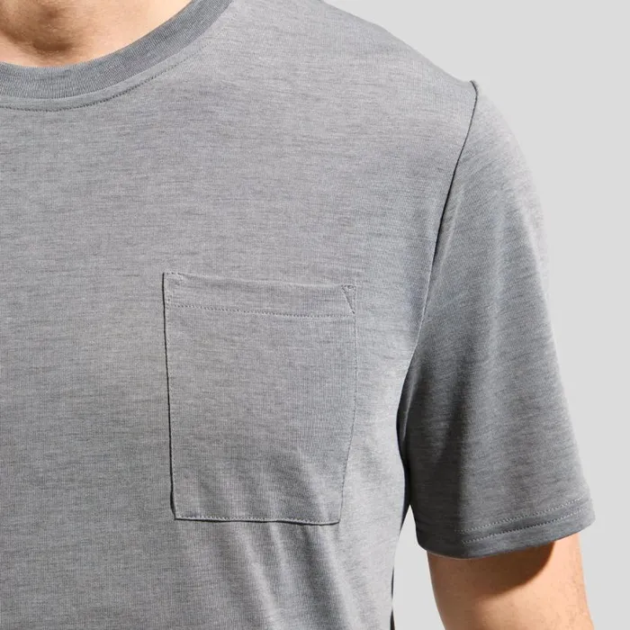 Odlo Tshirts and Polos The Essentials Natural TShirt Grey Melange 8211 Men