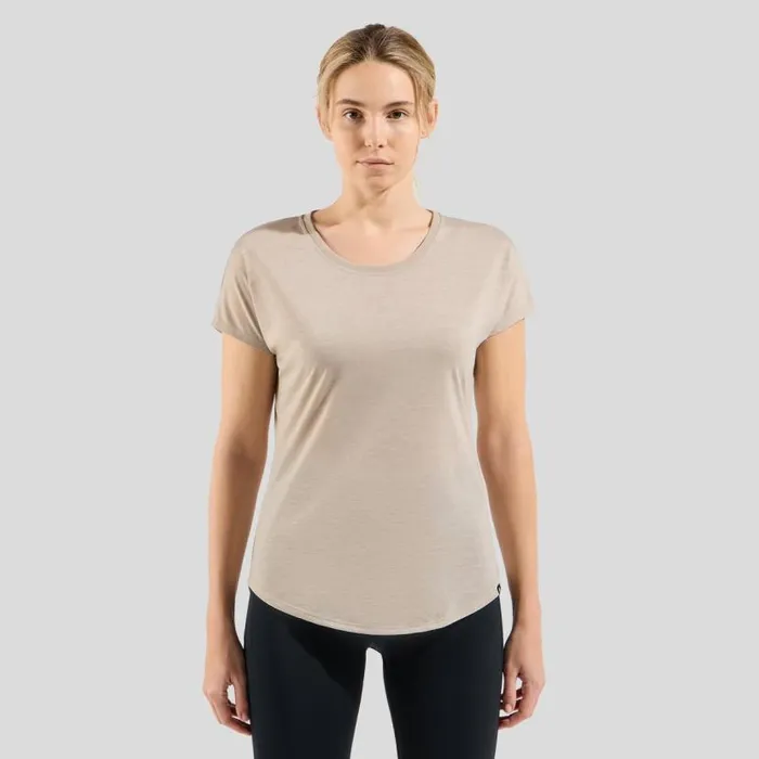 Odlo Tshirts and Polos The Essentials Natural TShirt Silver Cloud Melange 8211 Women