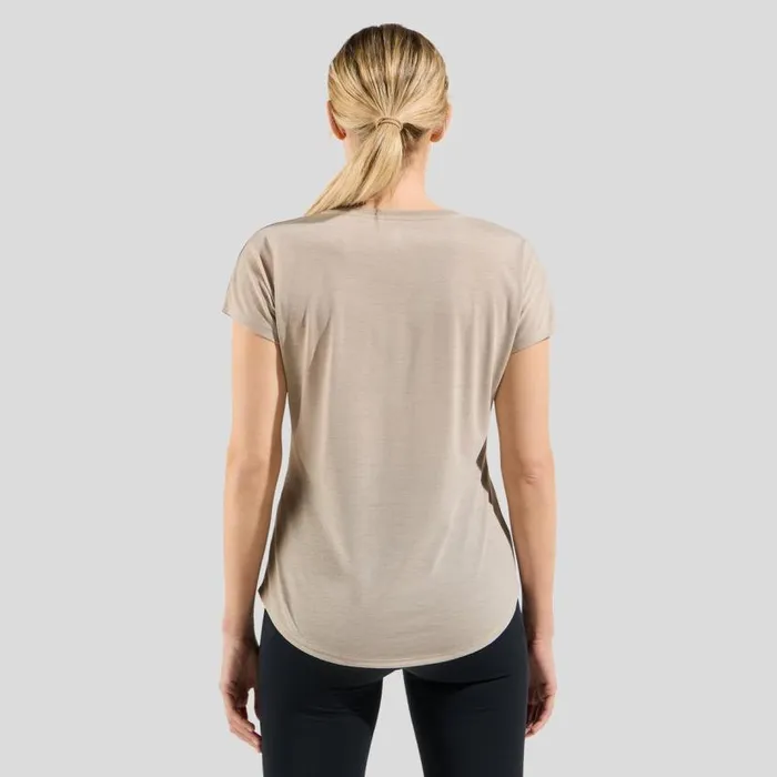 Odlo Tshirts and Polos The Essentials Natural TShirt Silver Cloud Melange 8211 Women