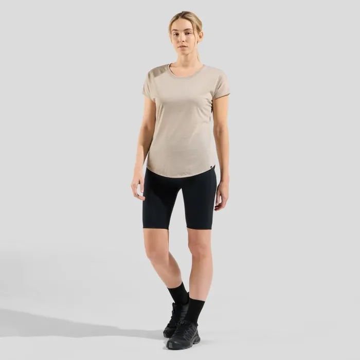 Odlo Tshirts and Polos The Essentials Natural TShirt Silver Cloud Melange 8211 Women