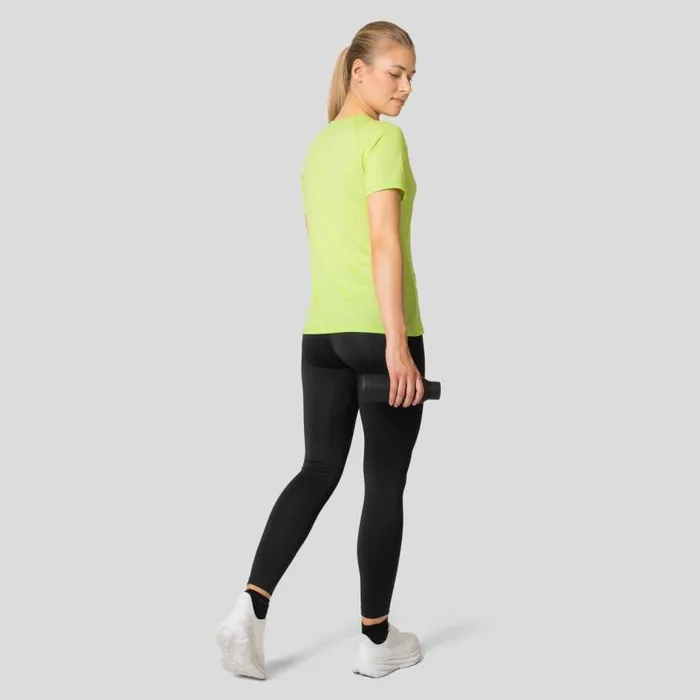 Odlo Tshirts and Polos The Essentials Print Running TShirt Sharp Green 8211 Women