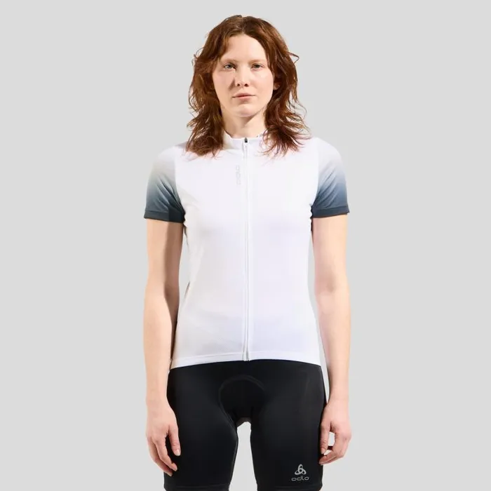 Odlo Tshirts and Polos The Essentials Short Sleeve Cycling Jersey White 8211 Women Odlo Tshirts and Polos The Essentials Short Sleeve Cycling Jersey White 8211 Women