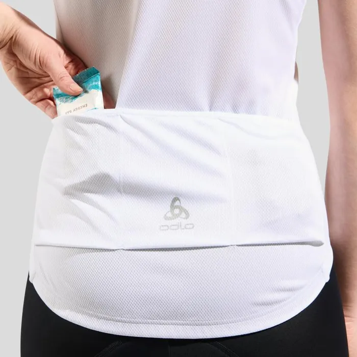 Odlo Tshirts and Polos The Essentials Short Sleeve Cycling Jersey White 8211 Women