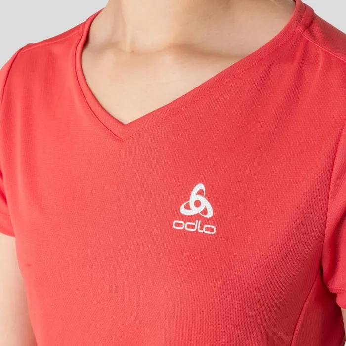 Odlo Tshirts and Polos The FDry VNeck TShirt Cayenne 8211 Women