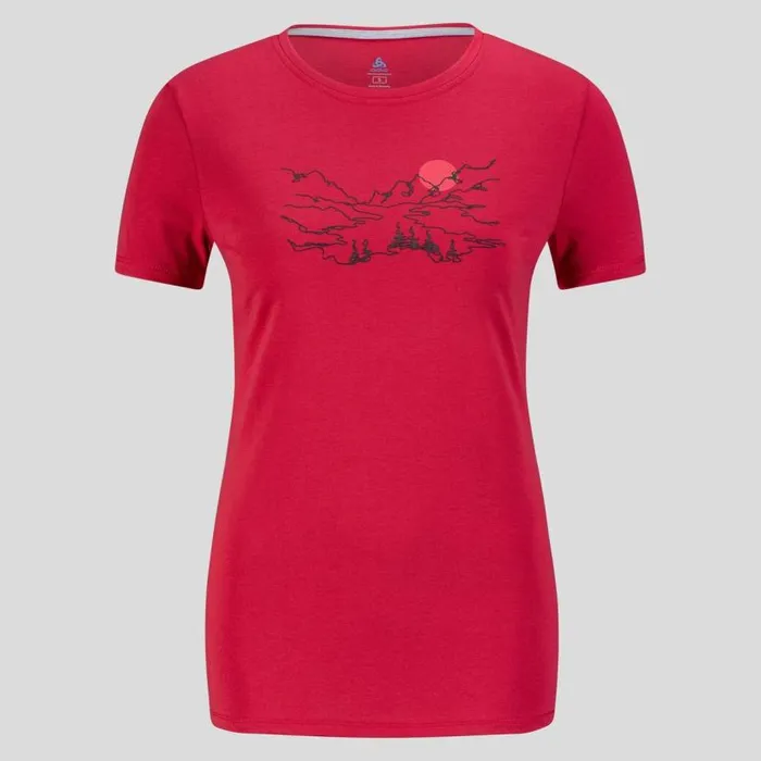 Odlo Tshirts and Polos The Kumano Valley TShirt American Beauty 8211 Women