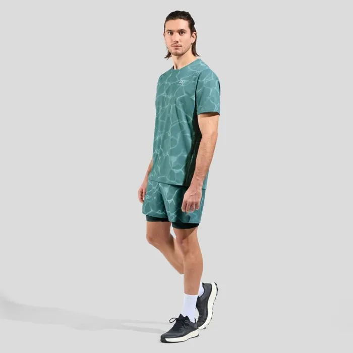 Odlo Tshirts and Polos The Pow Zeroweight ChillTec Running TShirt Arctic 8211 Men
