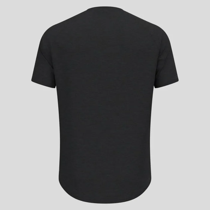 Odlo Tshirts and Polos The Ride 365 Performance Wool 130 Logo TShirt Black Melange 8211 Men