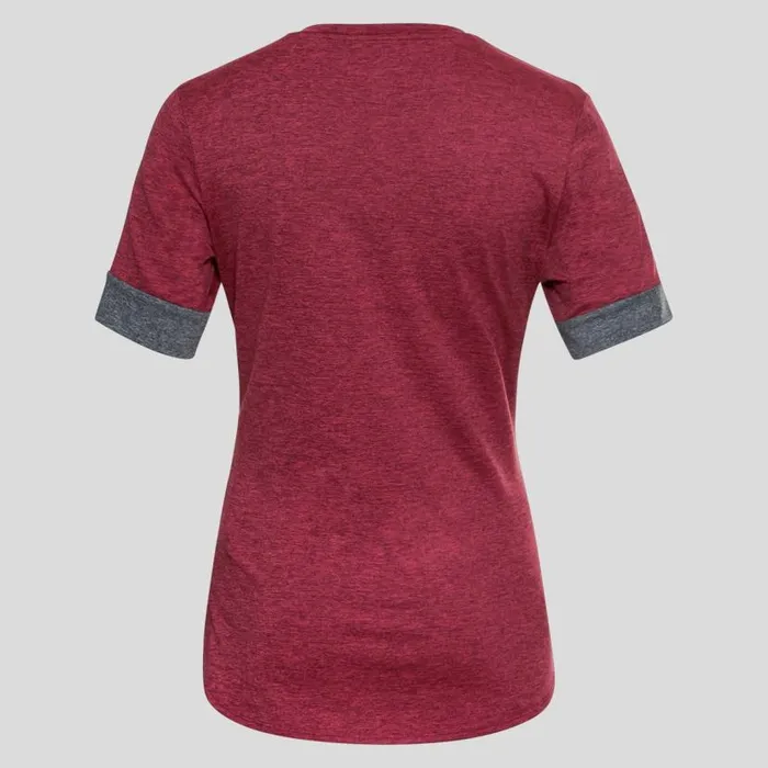 Odlo Tshirts and Polos The Ride Easy TShirt Holly Berry Melange 8211 Grey Melange 8211 Women