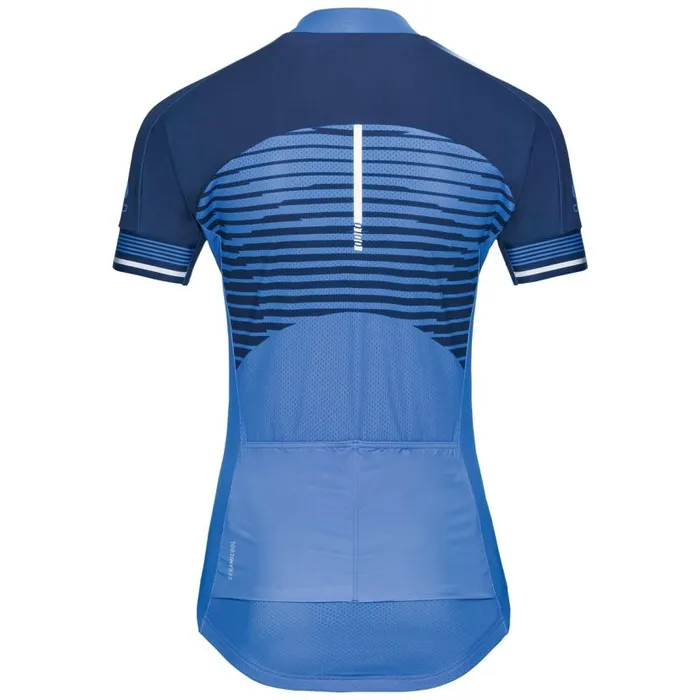 Odlo Tshirts and Polos The Zeroweight Ceramicool Short Sleeve Cycling Jersey Amparo Blue 8211 Diving Navy 8211 Women