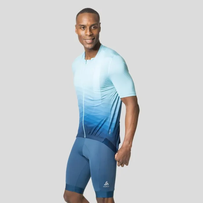 Odlo Tshirts and Polos The Zeroweight ChillTec Aero Print Jersey Porcelain 8211 Blue Wing Teal 8211 Men Odlo Tshirts and Polos The Zeroweight ChillTec Aero Print Jersey Porcelain 8211 Blue Wing Teal 8211 Men