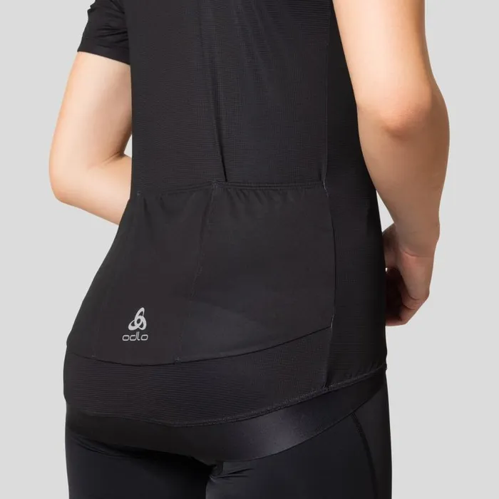 Odlo Tshirts and Polos The Zeroweight ChillTec Cycling Jersey Black 8211 Women
