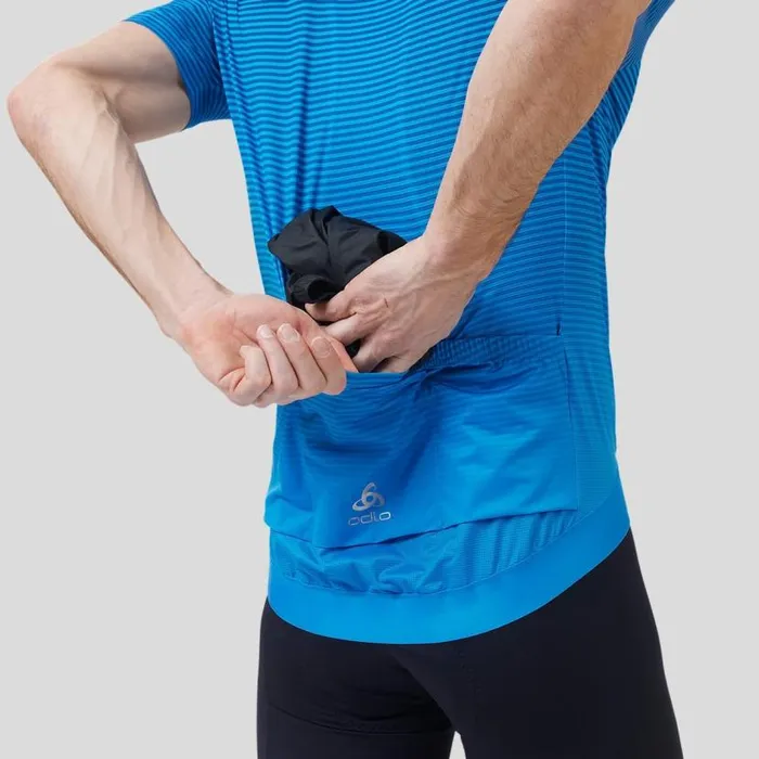 Odlo Tshirts and Polos The Zeroweight ChillTec Jersey Blue Wing Teal 8211 Indigo Bunting 8211 Men