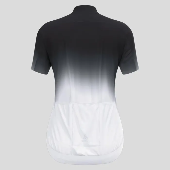 Odlo Tshirts and Polos The Zeroweight ChillTec Print Short Sleeve Cycling Jersey White 8211 Women