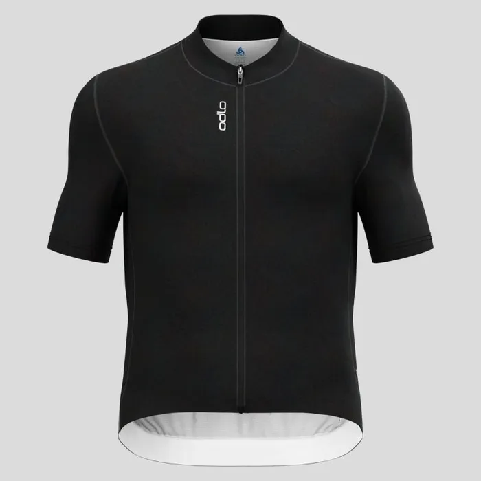 Odlo Tshirts and Polos The Zeroweight ChillTec Short Sleeve Cycling Jersey Black 8211 Men