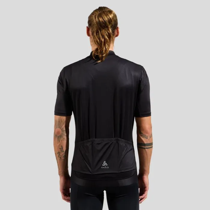 Odlo Tshirts and Polos The Zeroweight ChillTec Short Sleeve Cycling Jersey Black 8211 Men