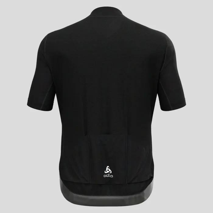 Odlo Tshirts and Polos The Zeroweight ChillTec Short Sleeve Cycling Jersey Black 8211 Men