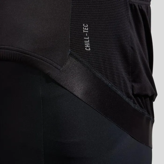 Odlo Tshirts and Polos The Zeroweight ChillTec Short Sleeve Cycling Jersey Black 8211 Men