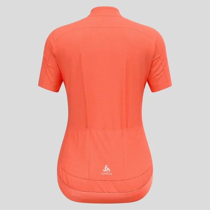 Odlo Tshirts and Polos The Zeroweight ChillTec Short Sleeve Cycling Jersey Living Coral 8211 Women